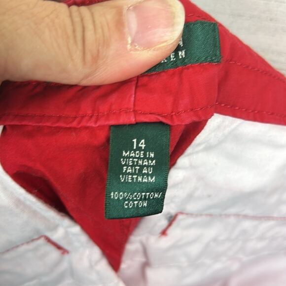 Lauren Ralph Lauren Womens sz 14 100% cotton lightweight wide leg mid rise Pants - Picture 5 of 5